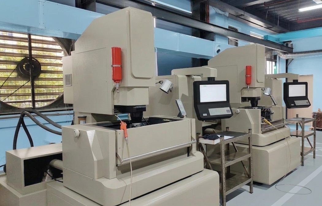 Wire EDM machines on the tooling floor