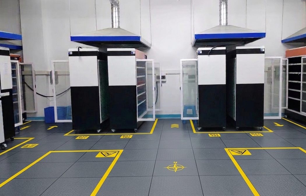 Environmental test chambers in the burn-in room